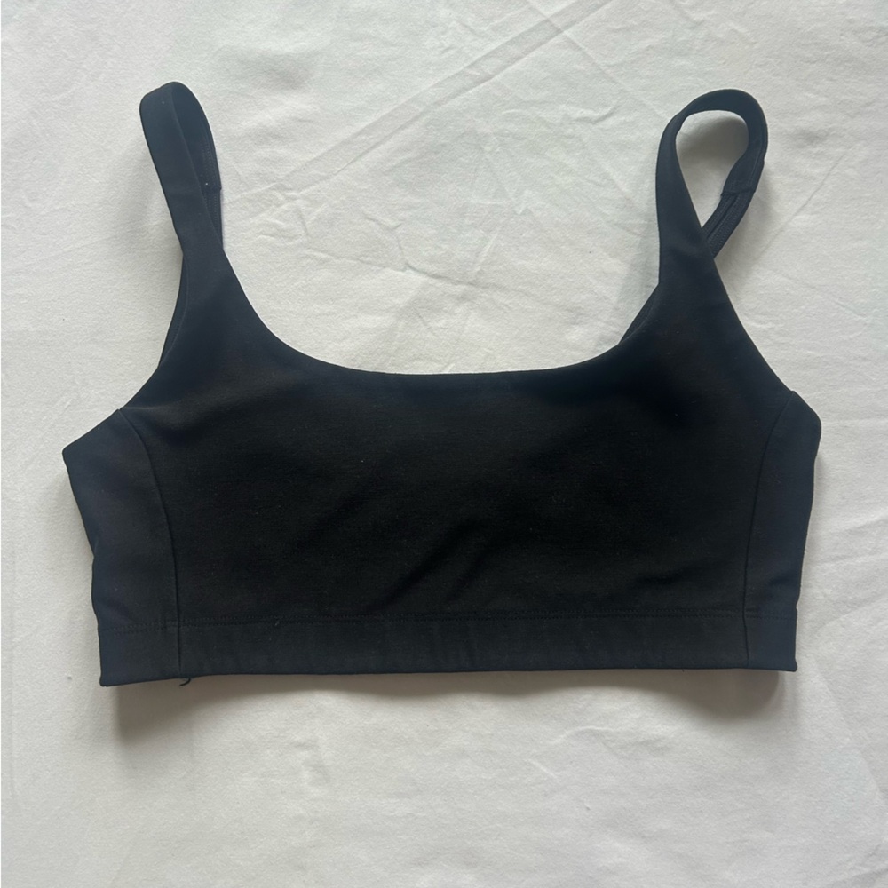 Outdoor Voices Black Square Neck Sports Bra Size S